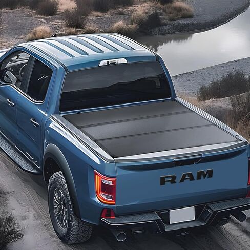 غطاء Tonneau القابل للسحب ، وغطاء Tonneau القابل للسحب ، 5.7 قدمًا ، مع أنبوب تصريف مدمج لعام 2021-2024 Dodge Ram 1500 Crew Cab ، تصميم مخصص مع قفل مزدوج و T-Slot in Kuwait