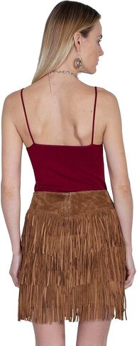 Scully Women's Fringe Tiered Suede Mini Skirt - L704-Trq in Saudi Arabia