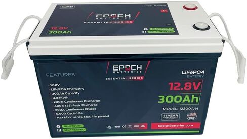 12V 460Ah Essential Series - Bluetooth & Heated LiFePO4 Battery, Group 8D, 5.88 kWh for Marine, RV, Solar, Off-Grid Power Systems (12V 460Ah) in Saudi Arabia