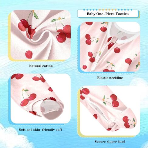Dussdil Baby One-Piece Footies Newborn Rompers Pajamas Cotton Footed Pjs for Sleep Play Boys Girls in Saudi Arabia