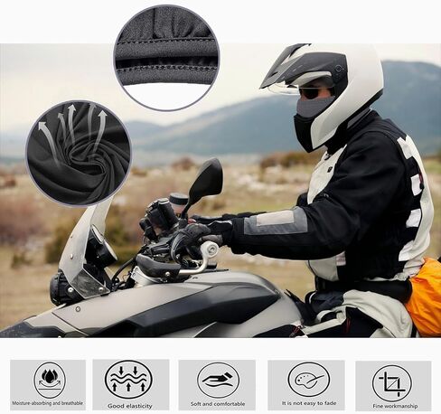 3 Pieces Balaclava Face Mask Outdoor Riding Headgear Men's and Women's Motorcycle Face Mask Windproof Dust Cap (Dark Gray) in Kuwait