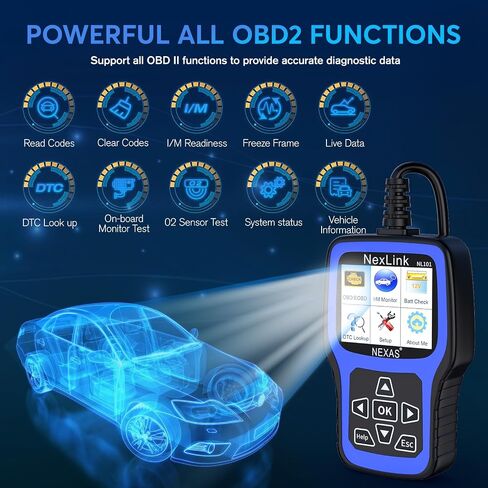 NEXAS Heavy Duty Truck Scanner NL102+ Full System Truck Diesel Scan Tool for Cummins, Caterpillar, Detroit, International, PACCAR, etc, 2-in-1 Code Reader Support All OBD2 Modes for Truck & Car in Saudi Arabia