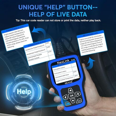 NEXAS Heavy Duty Truck Scanner NL102+ Full System Truck Diesel Scan Tool for Cummins, Caterpillar, Detroit, International, PACCAR, etc, 2-in-1 Code Reader Support All OBD2 Modes for Truck & Car in Saudi Arabia