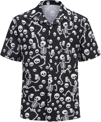 4th of July Shirts for Men Independence Day American Flag Patriotic Hawaiian Button up Shirt in Kuwait