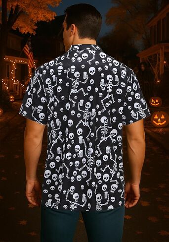 4th of July Shirts for Men Independence Day American Flag Patriotic Hawaiian Button up Shirt in Kuwait