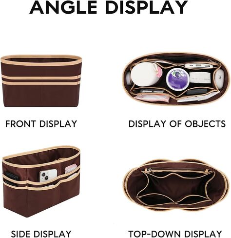 Tote Bag Insert Purse Organizer Insert with Cup Holder Dividers for Inside Purse (Large) in Kuwait