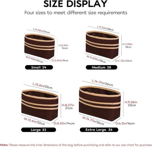 Tote Bag Insert Purse Organizer Insert with Cup Holder Dividers for Inside Purse (Large) in Kuwait