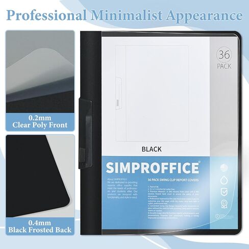 36 حزمة أغلفة تقارير مقطع الأرجوحة ، واضحة الأمامية والبحرية الأزرق الخلفي ، 9 × 11.4 بوصة ، مجلدات عرض بلاستيكي مع مقطع للاستخدام المهني in Kuwait