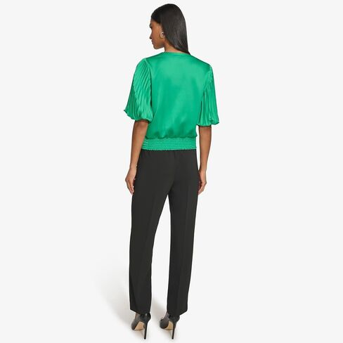 KARL LAGERFELD Women's Pleated Sleeve Blouse in Saudi Arabia