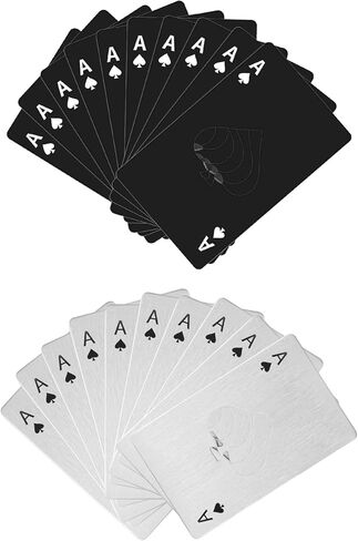 10 قطع من فتاحات زجاجات الآس أوف البستوني، فتاحات زجاجات بطاقات البوكر، من الفولاذ المقاوم للصدأ المحمولة المعدنية لبطاقات الائتمان وزجاجات البيرة يمكن أن تغطي فتحات جيب المحفظة، وحفلات الزفاف وأعياد الميلاد - فضي in Kuwait