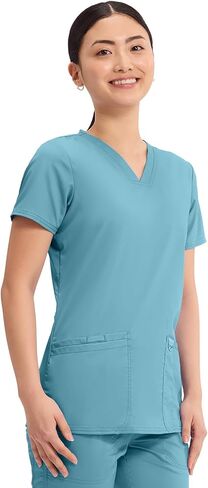 Cherokee Medical Women's Scrub Top V-Neck Modern Classic Fit with 3 Pockets, Ultra Soft and 2-Way Stretch Fabric - WW620, L, Sweet Berry in Saudi Arabia
