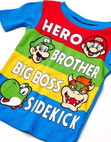 Super Mario Boys 'Cotton Cotton Pajama ، Red/Gray ، 6 in Saudi Arabia