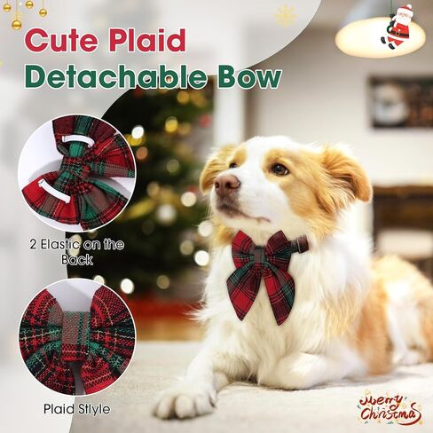 St. Patrick's Day Dog Collar with Bow, Green Lucky Shamrock Adjustable Dog Collar with Bow tie for Medium Small Dog, Spring Dog Collar with Durable Metal Buckle in Kuwait