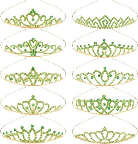 TOBATOBA 10Pcs Tiaras for Women Girls Sparkling Rhinestone Princess Tiara Headband Crowns for Women Girls Tiaras Set Small Tiara Bulk for Birthday Party Wedding School Classroom Costumes Proms in Saudi Arabia