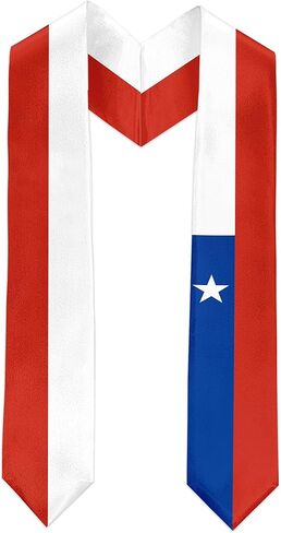 Greece Flag Graduation Sash Satin Scarf 72" Stole for Abroad Student International Study Class in Kuwait