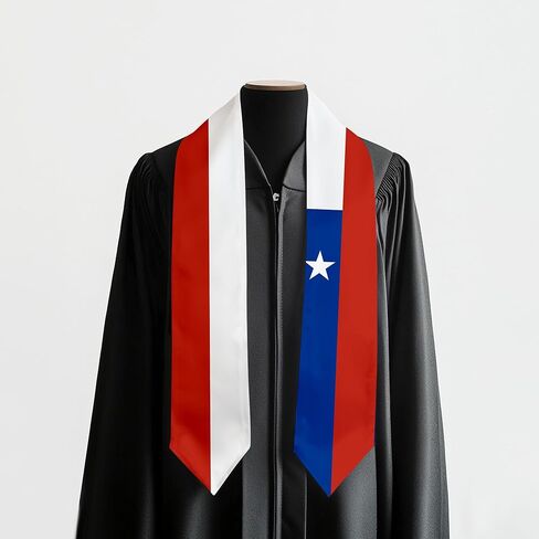 Greece Flag Graduation Sash Satin Scarf 72" Stole for Abroad Student International Study Class in Kuwait