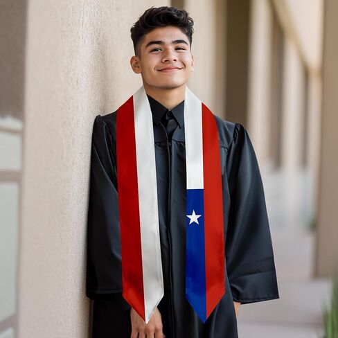 Greece Flag Graduation Sash Satin Scarf 72" Stole for Abroad Student International Study Class in Kuwait