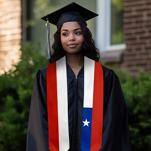 Greece Flag Graduation Sash Satin Scarf 72" Stole for Abroad Student International Study Class in Kuwait