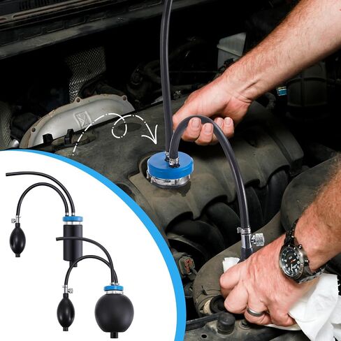 2 Pcs Universal Easy Intake Adapter Automotive Smoke Machine Inflatable Bladder Block Off Diagnostic Car Smoke Leak Tester Detector for 12V Vehicles Pipe Fuel Leakage Detection in Saudi Arabia