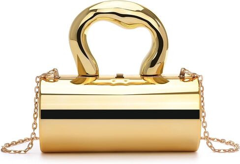 Acrylic Evening Clutch, Geometric Gold Acrylic Clutch Purses for Women, Gold Purses for Women with Removable Chain, Elegant Gold Purse Clutch, Acrylic Handbag for Wedding Party Prom in Kuwait