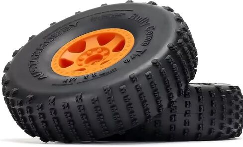 4PCS 2.2 inch Beadlock Plastic Wheel Rims 142mm Rubber Tyre Tires Set 12mm Hex Compatible with 1/10 RC Rock Buggy Crawler Car Axial SCX10 TRX4 Wraith 90018 RR10 Bomber (Black) in Kuwait