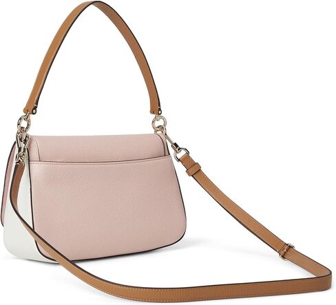 kate spade new york Hudson Pebbled Leather Flap Shoulder Bag, Pastry Pink in Kuwait