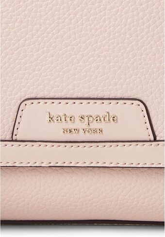 kate spade new york Hudson Pebbled Leather Flap Shoulder Bag, Pastry Pink in Kuwait