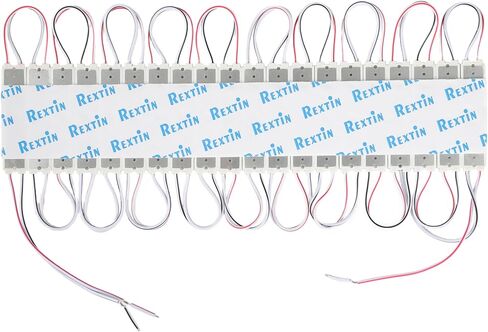 Rextin Super Bright 200pcs 2835 3 LED Module أبيض مقاوم للماء ضوء ديكور لعلامة الحروف لافتات إعلانية مع شريط لاصق خلفي ضمان 3 سنوات in Kuwait