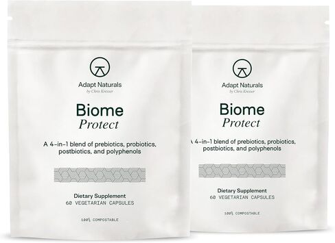 Adapt Naturals 4-in-1 Biome Protect Prebiotics, Probiotics Supplement Postbiotics & Polyphenols for Microbiome, Gut Health & Defense for Women & Men, 30 Day Supply in Saudi Arabia