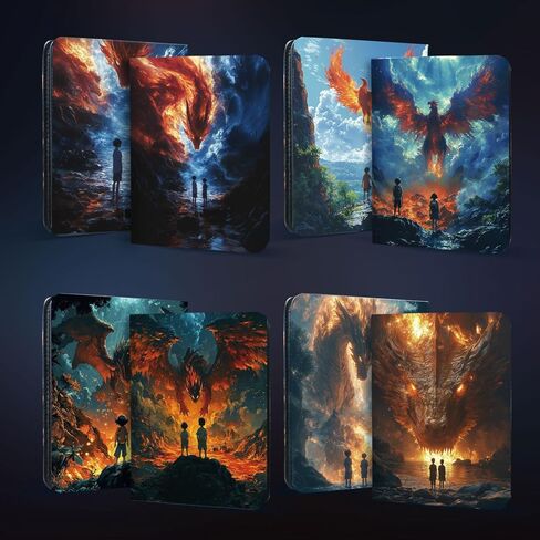 Card Binder for Cards 2Pack ، Trading Cards Binder 9 Pocket ، Collectible Card Zipper Arbouts Waterprics تناسب 980 بطاقة in Kuwait