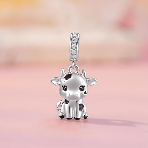 Highland Cow Charms 925 Sterling Silver Cow Charms for Bracelet Neckleace Cute Cow Jewelry Gifts for Women in Saudi Arabia
