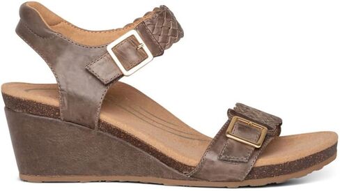 AETREX Grace Grace Orthopedic Sondge Woved Wedge Wedge - أحذية دعم حزام القوس في الكاحل. in Saudi Arabia