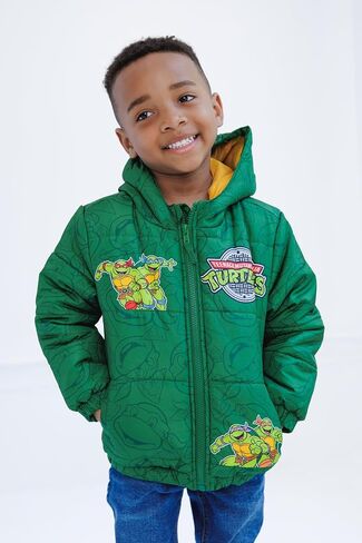 Teenage Mutant Ninja Turtles zip Up Puffer Jacket Studler لأحجام الأطفال الكبيرة (3T - 10-12) in Saudi Arabia