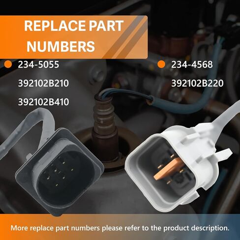 O2 Sensor Upstream Oxygen Sensor - Compatible with Hyundai Accent Veloster 2012-2017,Kia Rio Soul 2012-2018 Replace#234-5055 in Kuwait