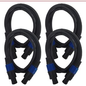 Seismic Audio - TW12S50 (Pack of 4) - 50 Foot Speakon to Speakon PA/DJ Speaker Cable - 2 Conductor - 12 Guage in Kuwait