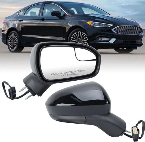 مرآة جانب الركاب متوافقة مع 2016 2017 2018 2019 2020 2021 2022 Ford Fusion Fusion Donual Fileding View View View Power Rise FS7Z-17682-B Black 3 Pins in Kuwait