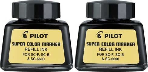 PILOT Super Color Permanent Marker Refill Ink, Black Ink, 1 Ounce Bottle with Dropper (43500) in Saudi Arabia