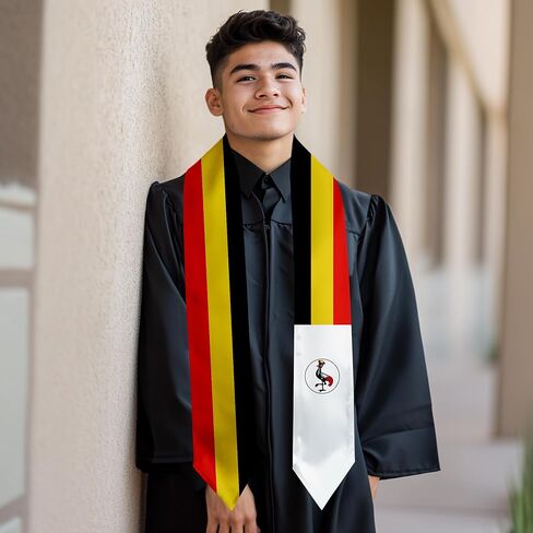 Togo Flag Graduation Sash Satin Scarf 72" Stole for Abroad Student International Study Class in Kuwait