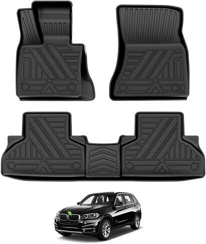 T TGBROS مخصص لصالح الحصير الأرضية BMW X7 2019-2023 2024 2025 All-Weather Black Floor Liner in Saudi Arabia