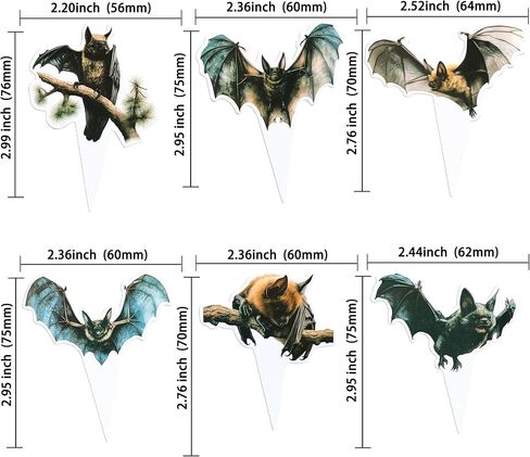Gyufise 24Pcs Halloween Bat Cupcake Toppers Black Glitter Bat Halloween Cupcake Picks for Halloween Theme Baby Shower Kids Birthday Party Cake Decorations Supplies in Kuwait