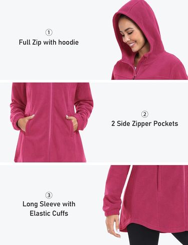 MoFiz Women's Fleece Dress Quarter Zip Winter Warm Golf Dress Jackets with Pockets in Saudi Arabia