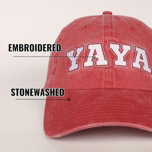 InnoBeta Yaya Gifts Cap for Grandma, Funny Adjustable Embroidered Hat Gifts for Birthday, Christmas, Grey in Saudi Arabia