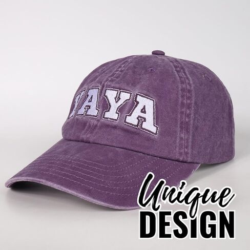 InnoBeta Yaya Gifts Cap for Grandma, Funny Adjustable Embroidered Hat Gifts for Birthday, Christmas, Grey in Saudi Arabia