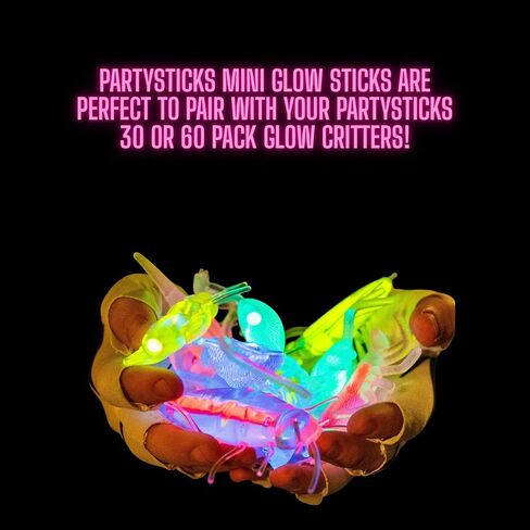 Partysticks توهج المخلوقات وخدعة الهالوين أو علاج - توهج العصي تفضل - توهج في لوازم الحفلات المظلمة - صغيرة in Kuwait