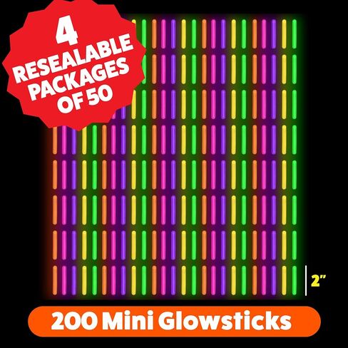 Partysticks توهج المخلوقات وخدعة الهالوين أو علاج - توهج العصي تفضل - توهج في لوازم الحفلات المظلمة - صغيرة in Kuwait