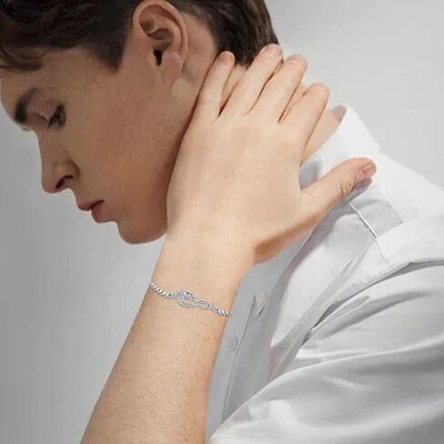 سوار سانت فلوريان لرجال الإطفاء 925 الفضة الاسترليني - رجال الإطفاء درع الخوذة حماية السحر هدية للمجوهرات للرجال ، النساء ، الابن ، الأب in Kuwait