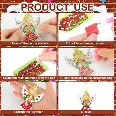 Tondiamo 20 Pcs St. Patrick's Day Diamond Painting Keychains with Tools Green Shamrock Diamond Art Keychain Hanging St. Patrick's Day Party Decorations for Kids DIY Ornaments in Saudi Arabia