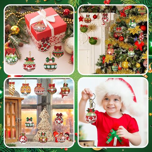 Tondiamo 20 Pcs St. Patrick's Day Diamond Painting Keychains with Tools Green Shamrock Diamond Art Keychain Hanging St. Patrick's Day Party Decorations for Kids DIY Ornaments in Kuwait