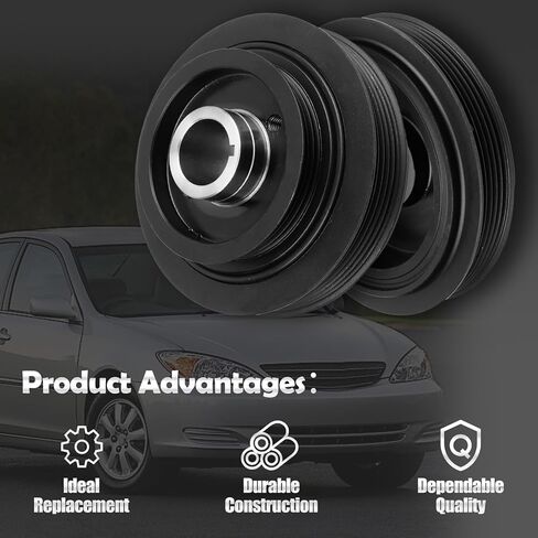 594-140 Engine Harmonic Balancer Pulley Compatible with Toyota Camry 1994-2006, Avalon, Highlander, Solara, Sienna & Lexus ES300, ES330, RX300, RX330, RX400h, DOHC V6 3.0L 3.3L, for# 13408-0A010 in Kuwait