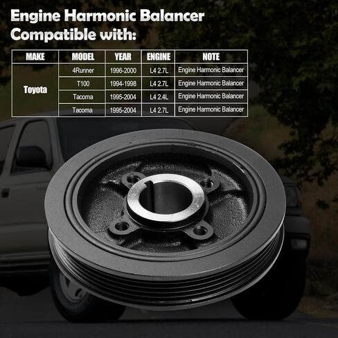 594-140 Engine Harmonic Balancer Pulley Compatible with Toyota Camry 1994-2006, Avalon, Highlander, Solara, Sienna & Lexus ES300, ES330, RX300, RX330, RX400h, DOHC V6 3.0L 3.3L, for# 13408-0A010 in Kuwait